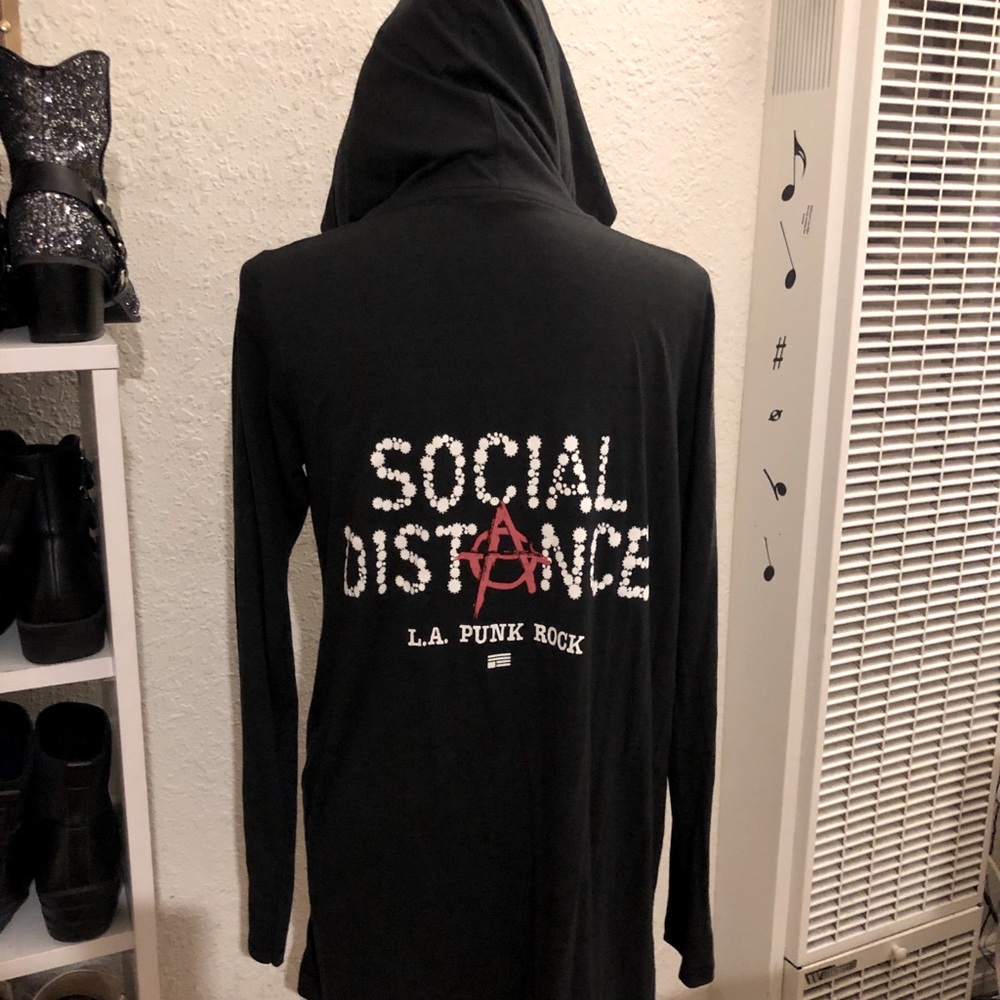 “Social Distance” Band Logo Cardigan